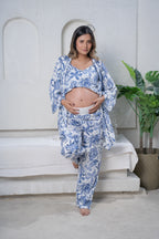 Siluetas Celeste - TresPiezas, Levantadora, Tiritas y Pantalon MATERNIDAD