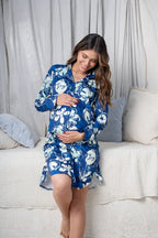 Siluetas de Noche - Camison de Maternidad foto cuerpo completo