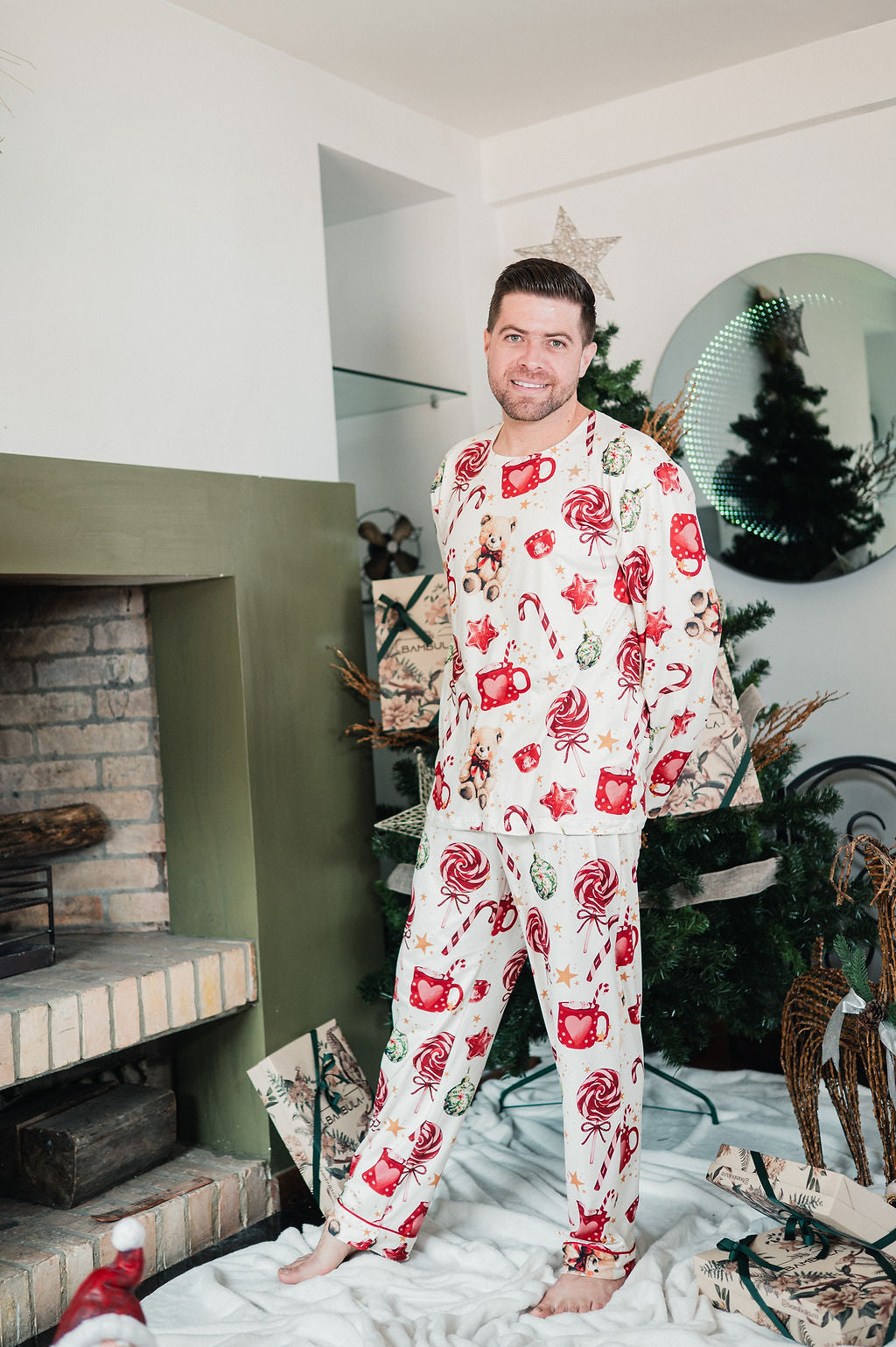 Sweet Christmas - Hombre: Cuello Redondo y Pantalon