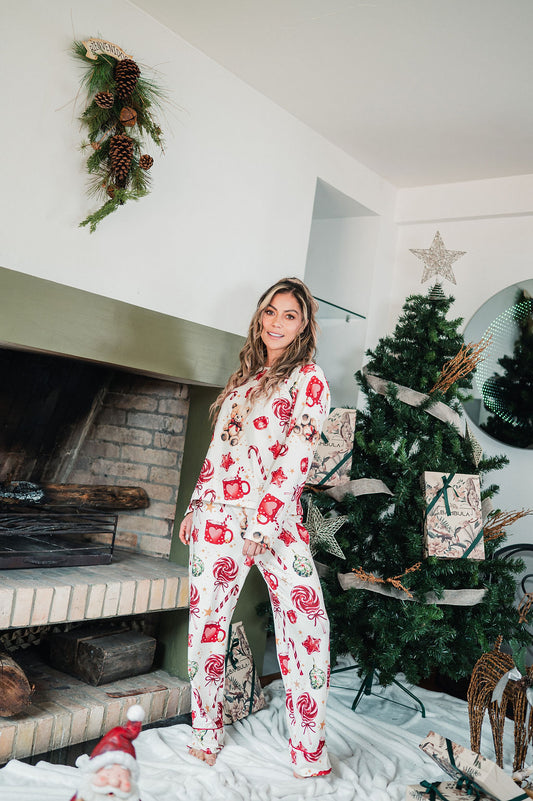Sweet Christmas - Mujer: Cuello Redondo y Pantalon