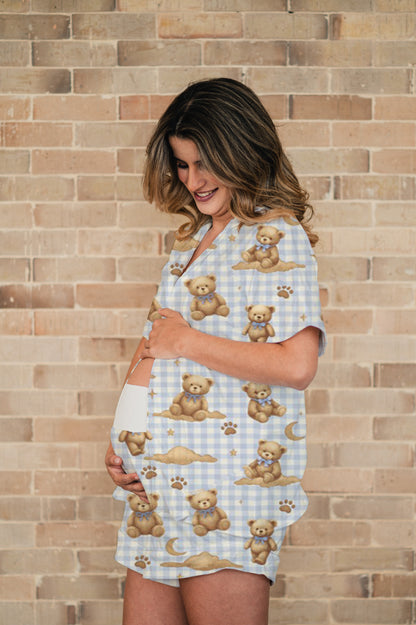 Teddy Blue - Camisa Manga Corta y Short Maternidad