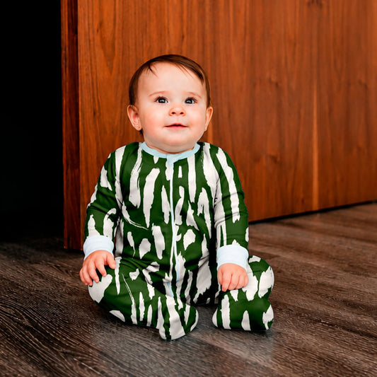 Trazos en Verde - Enterizo de Bebe READY TO SHIP