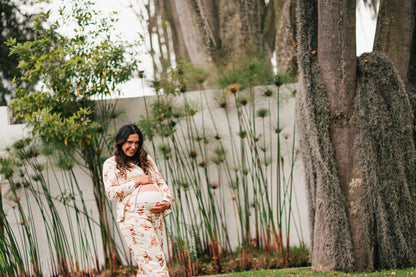 Teddy Beige - Camisa Manga Larga y Pantalon Maternidad