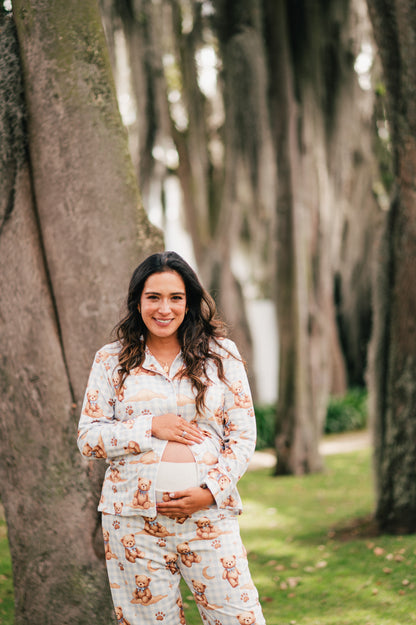 Teddy Blue - Camisa Manga Larga y Pantalon Maternidad