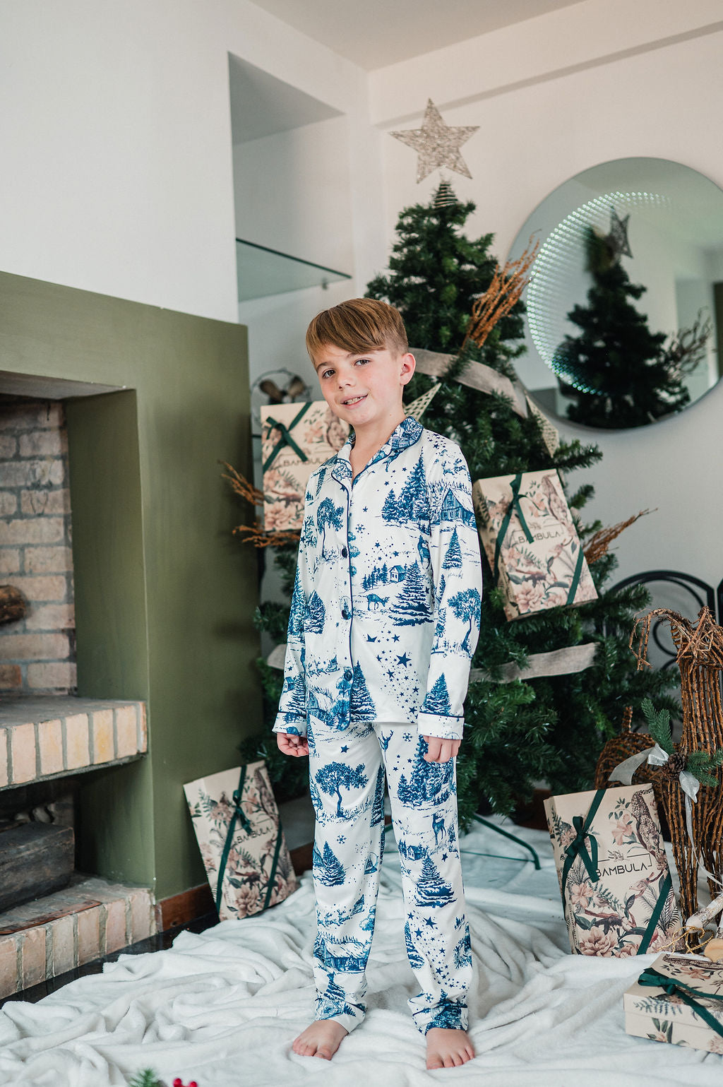 Villa de Santa Azul - KIDS: Camisa Manga Larga y Pantalon