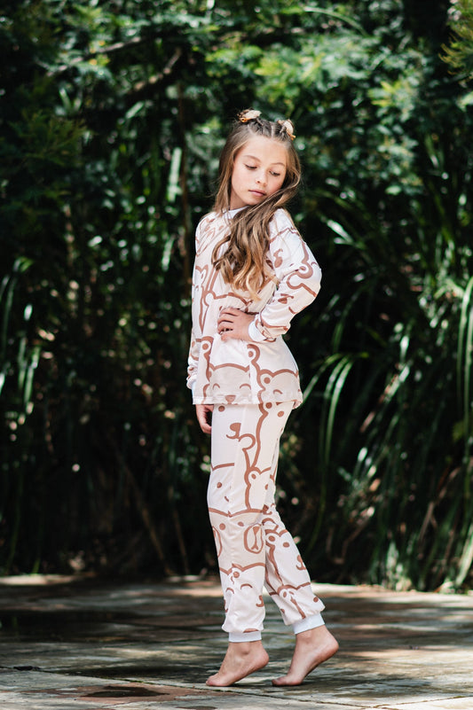 White Bear - KIDS: Cuello Redondo y Pantalon