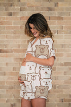 White Bear - Camisa Manga Corta y Short Maternidad