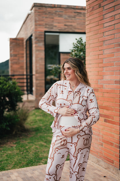 White Bear - Camisa Manga Larga y Pantalon Maternidad