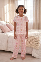 Navidad Rosa Kids - Manga Corta y Pantalon