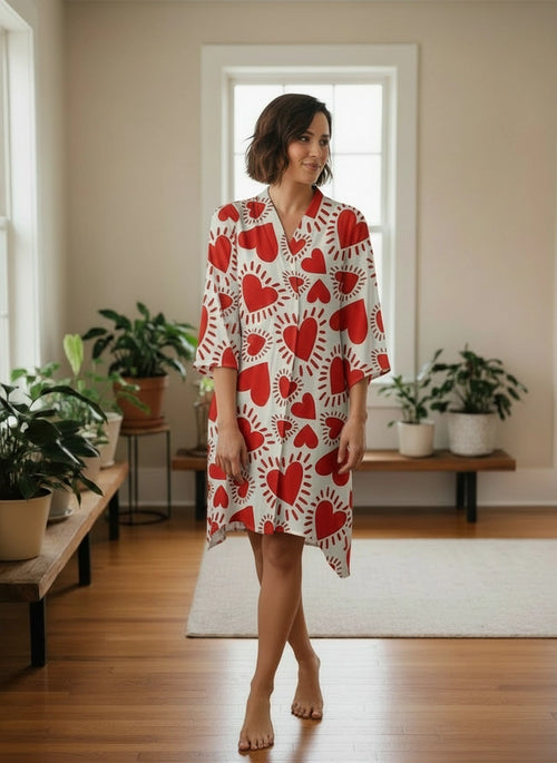 Amor rojo  - Bata y Kimono