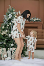 Osos De Navidad Maternidad- Manga Corta +Short