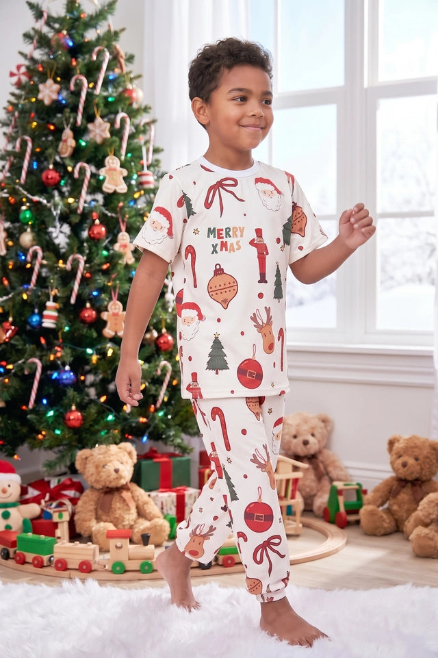 Merry Xmass Kids - Manga Corta y Pantalon