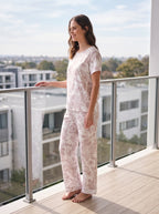 Lirios Mocca- Cuello redondo manga corta + pantalon