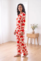 Amor Rojo - Cuello redondo + pantalon ancho