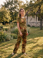 Jungla Oliva - Cuello redondo manga corta + pantalon