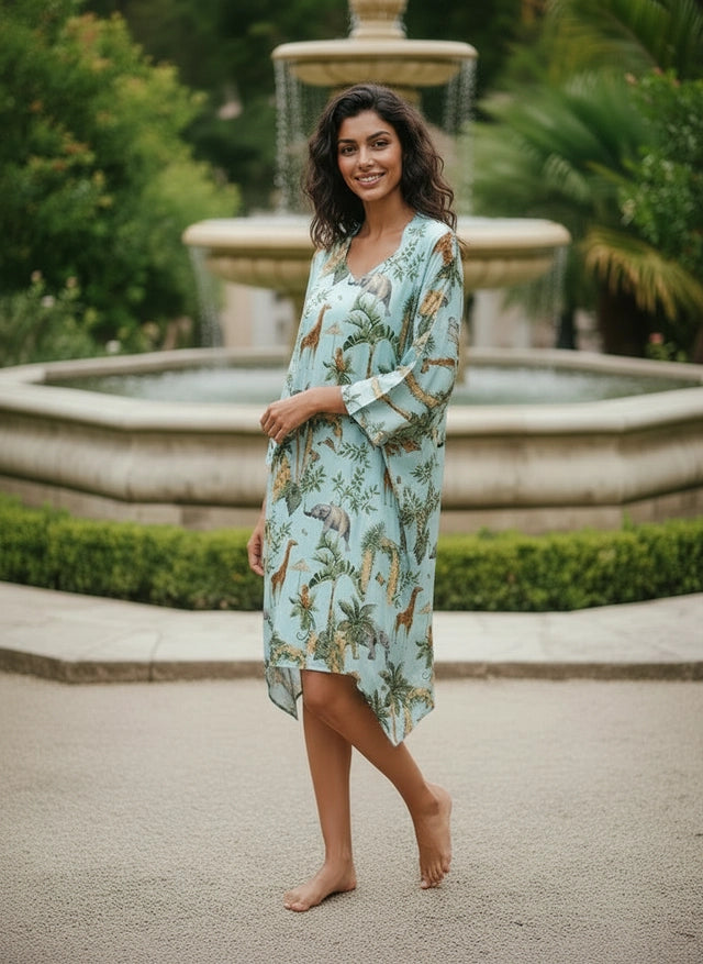 Selva Hindu Azul - Bata y Kimono