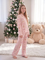 Navidad Rosa - KIDS: Camisa Manga Larga y Pantalon