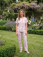 Siluetas Rosa - Cuello redondo manga corta + pantalon