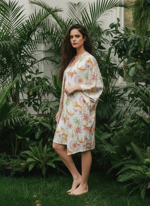 Paradise White - Bata y Kimono