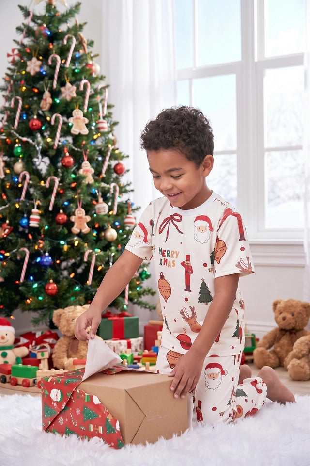 Merry Xmass Kids - Manga Corta y Pantalon