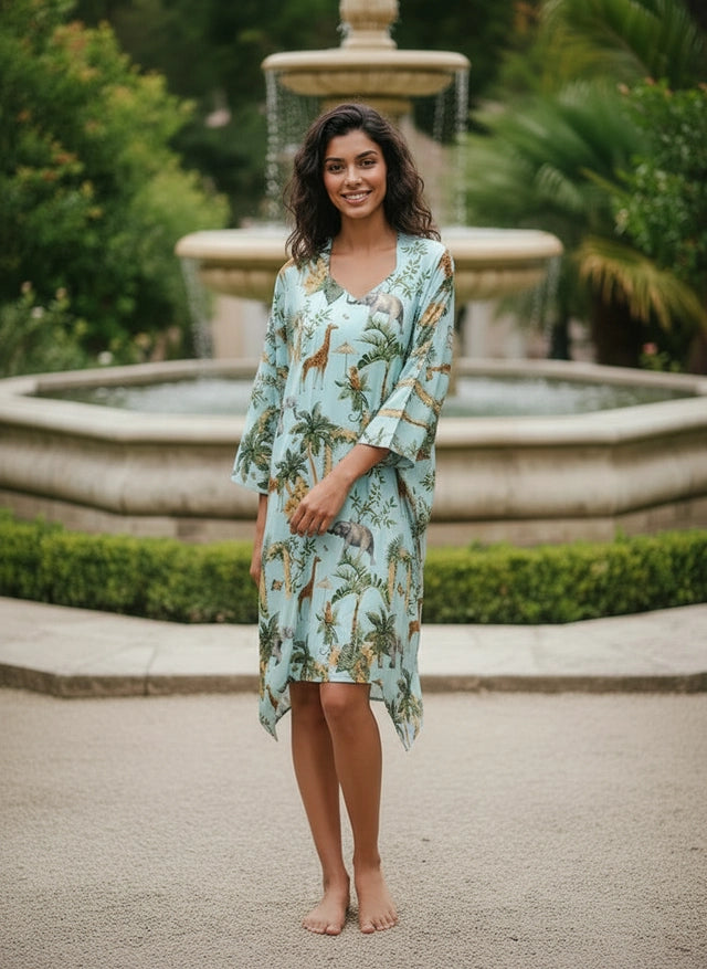 Selva Hindu Azul - Bata y Kimono