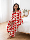 Amor Rojo - Cuello redondo + pantalon ancho