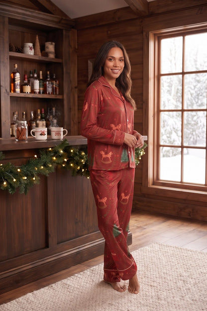 Cacanueces Rojo Mujer - Camisa + Pantalon