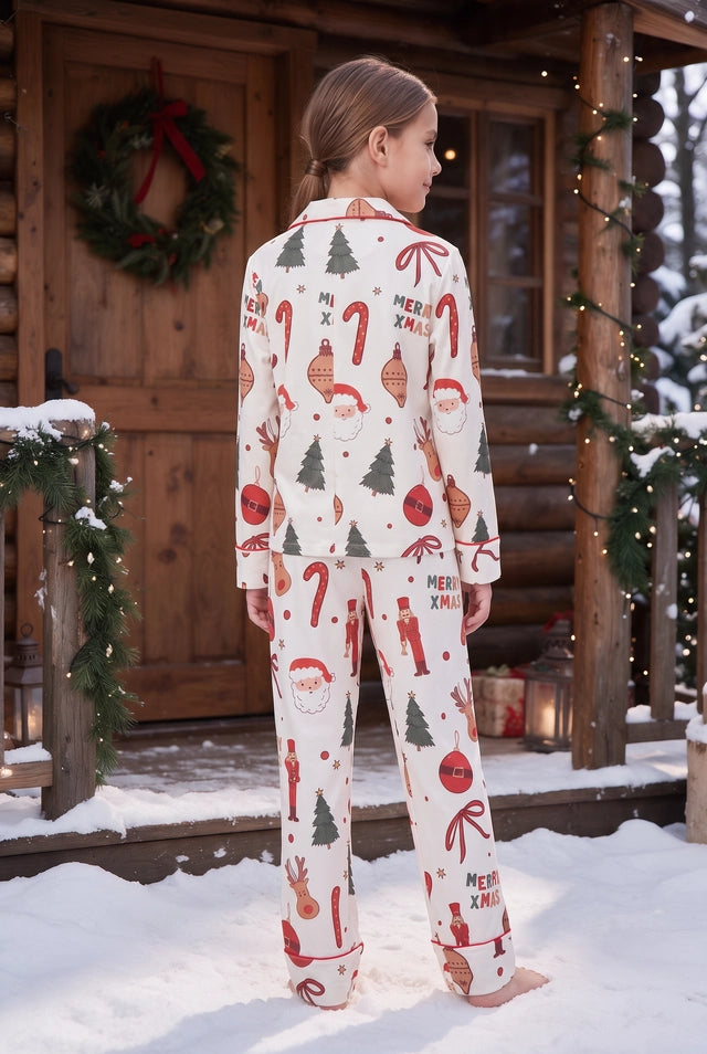 Merry Xmass - KIDS: Camisa Manga Larga y Pantalon