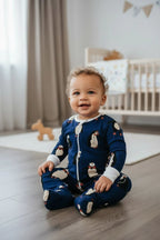 Pinguinos Azul Oscuro - Enterizo de Bebe