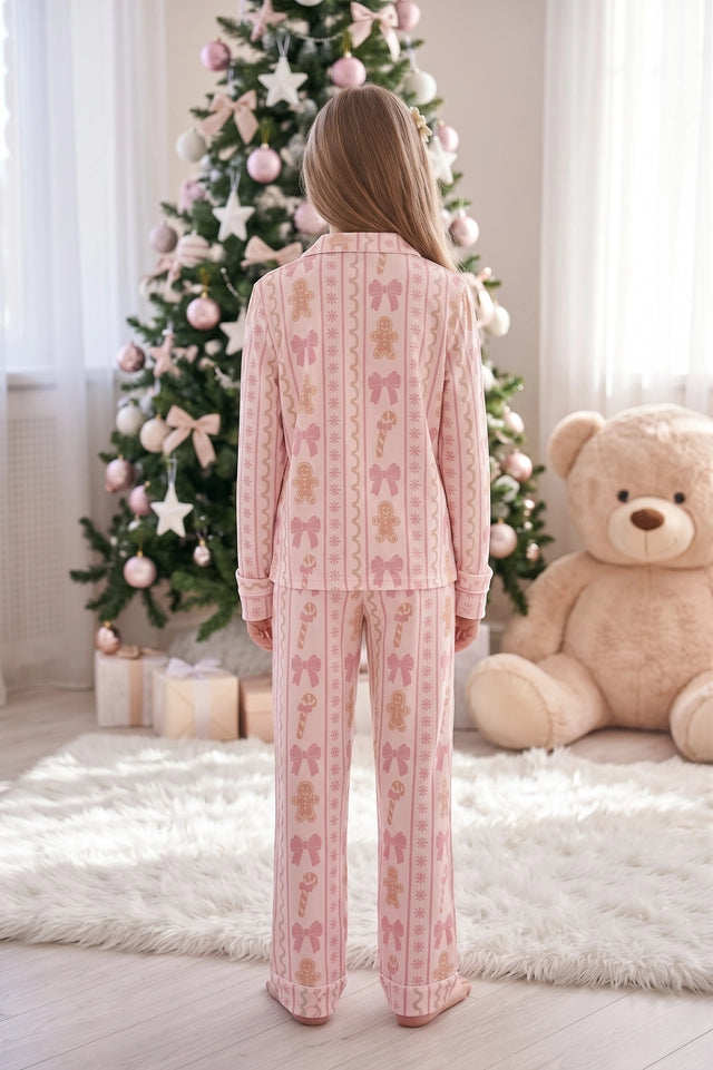 Navidad Rosa - KIDS: Camisa Manga Larga y Pantalon
