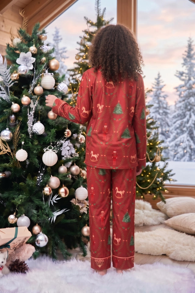 Cascanueces Rojo - KIDS: Camisa Manga Larga y Pantalon