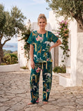 Selva Hindu Jade - Cuello redondo manga corta + pantalon