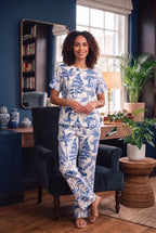 Selva Africana Azul - Cuello redondo manga corta + pantalon