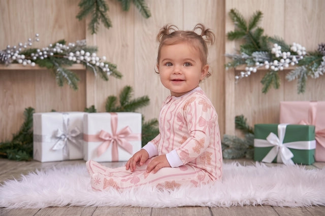 Navidad Rosa- Enterizo de Bebe