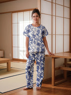 Siluetas Celeste - Cuello redondo manga corta + pantalon