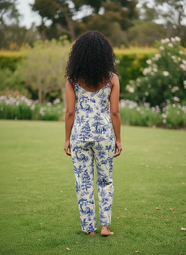Selva africana azul - Tiritas + pantalon