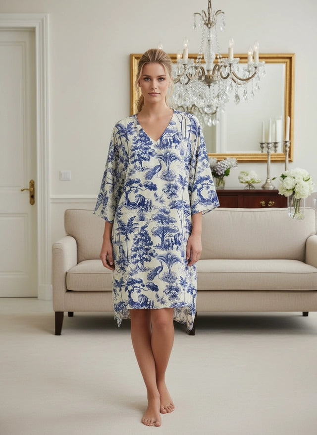 Selva Africana Azul - Bata y Kimono
