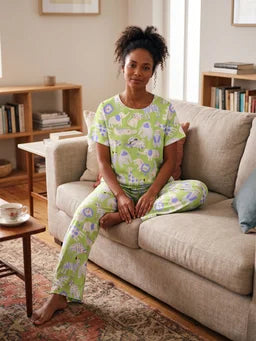 Jungle Animals Lemon - Cuello redondo manga corta + pantalon