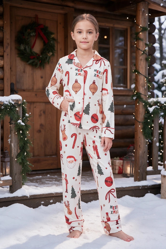 Merry Xmass - KIDS: Camisa Manga Larga y Pantalon