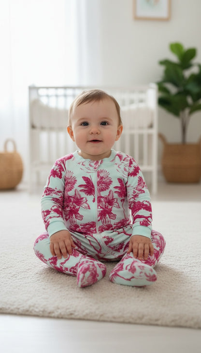 Selva Africana Rosa - Enterizo Bebe READY TO SHIP