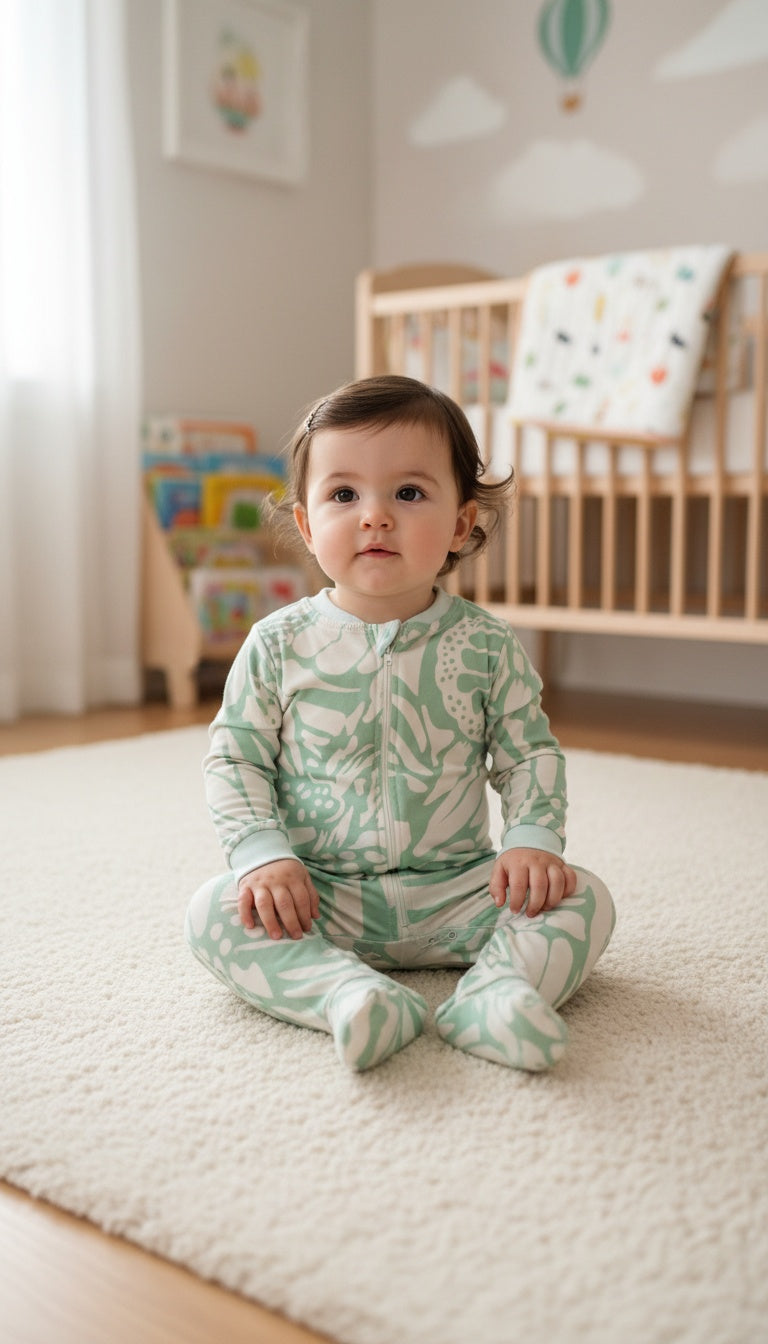 Mariposa Menta - Enterizo Bebe READY TO SHIP