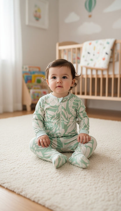 Mariposa Menta - Enterizo Bebe READY TO SHIP