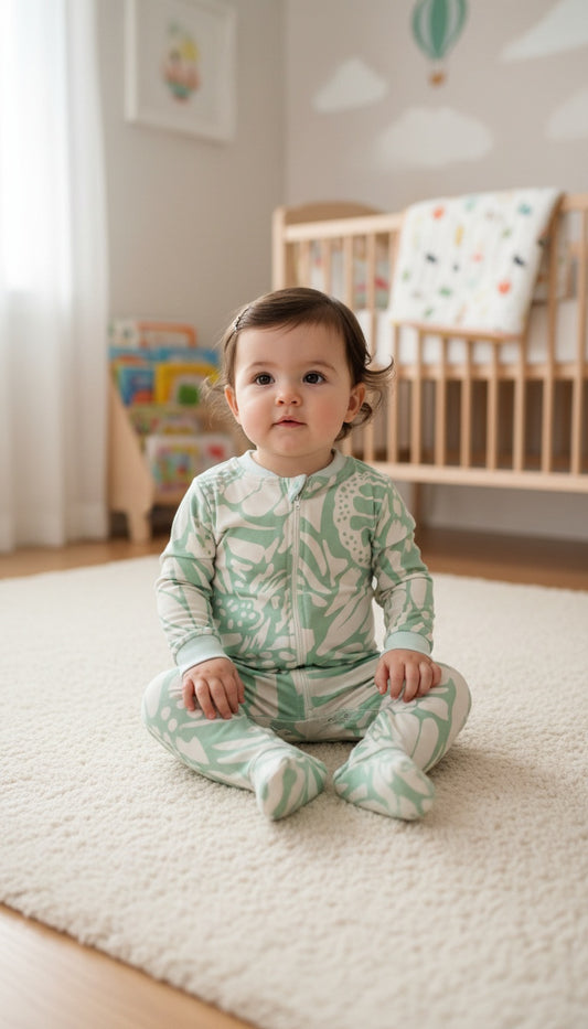 Mariposa Menta - Enterizo Bebe READY TO SHIP