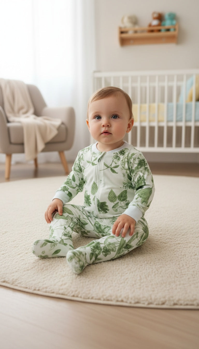 Rosal Verde - Enterizo Bebe READY TO SHIP
