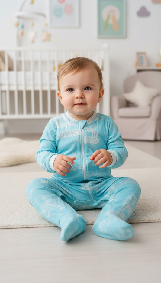 Casita China Celeste - Enterizo Bebe READY TO SHIP