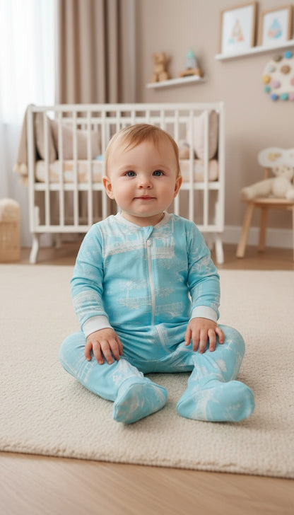 Casita China Celeste - Enterizo Bebe READY TO SHIP