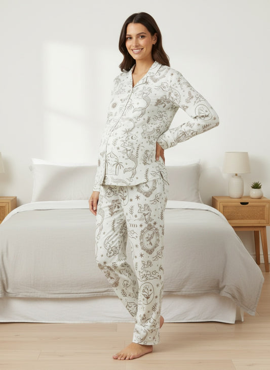 Naturaleza Magica Mocca - Camisa + Pantalon Maternidad READY TO SHIP