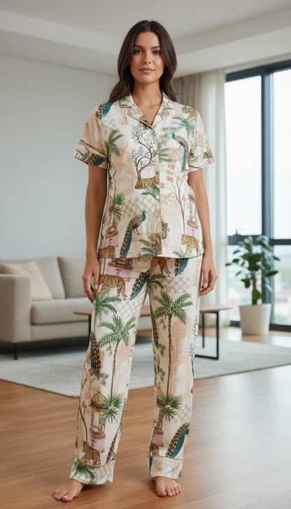 Safari Blanco - Manga Corta + Pantalon Maternidad READY TO SHIP