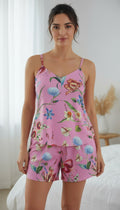 Fucsia Floral - Tiritas + Short READY TO SHIP