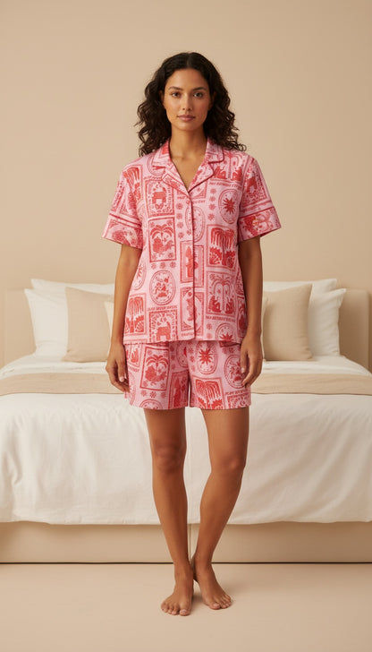 Magica Primavera - Cuello Redondo Manga Corta y Short READY TO SHIP